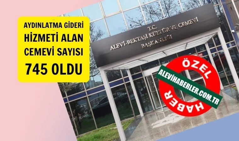 Aydınlatma giderleri alan cemevleri sayısı 745 oldu