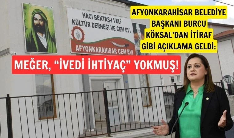 Afyon’da cemevini boşaltmak için “ivedi ihtiyaç” yokmuş!