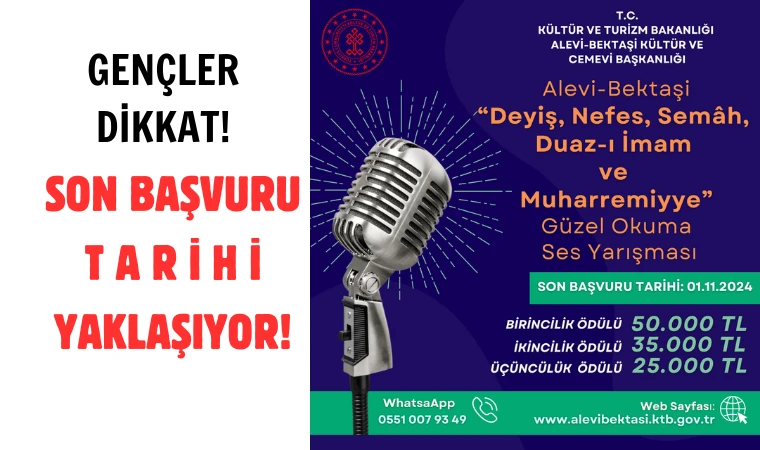 Alevi Bektaşi deyişleri ses yarışması son başvuru tarihi yaklaşıyor